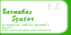 barnabas szutor business card